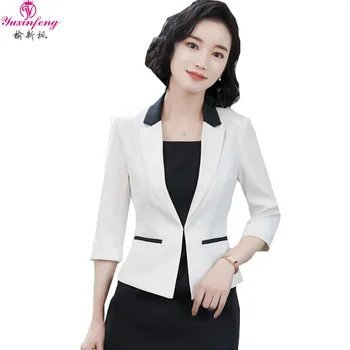 Yuxinfeng S-4XL Female Suit Jacket Patchwork Slim Korean One Button Office Work Formal Blazers Ladies blaser feminino White
Yuxinfeng S-4XL Female Suit Jacket Patchwork Slim Korean One Button Office Work Formal Blazers Ladies blaser feminino White