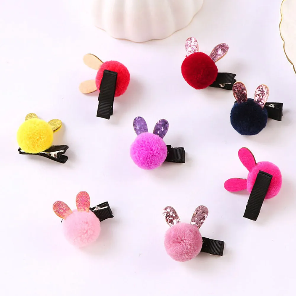 Kids Infant Baby Girl Hair Clip Cute Headwear Cartoon Rabbit Hairclip Hairpin