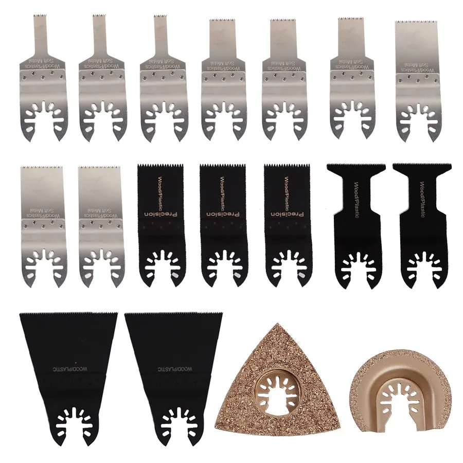 18pcs/set Oscillating Tool Saw Blades Accessories Fit for Multimaster Renovator Power Tools as Fein, Dremel etc
18pcs/set Oscillating Tool Saw Blades Accessories Fit for Multimaster Renovator Power Tools as Fein, Dremel etc