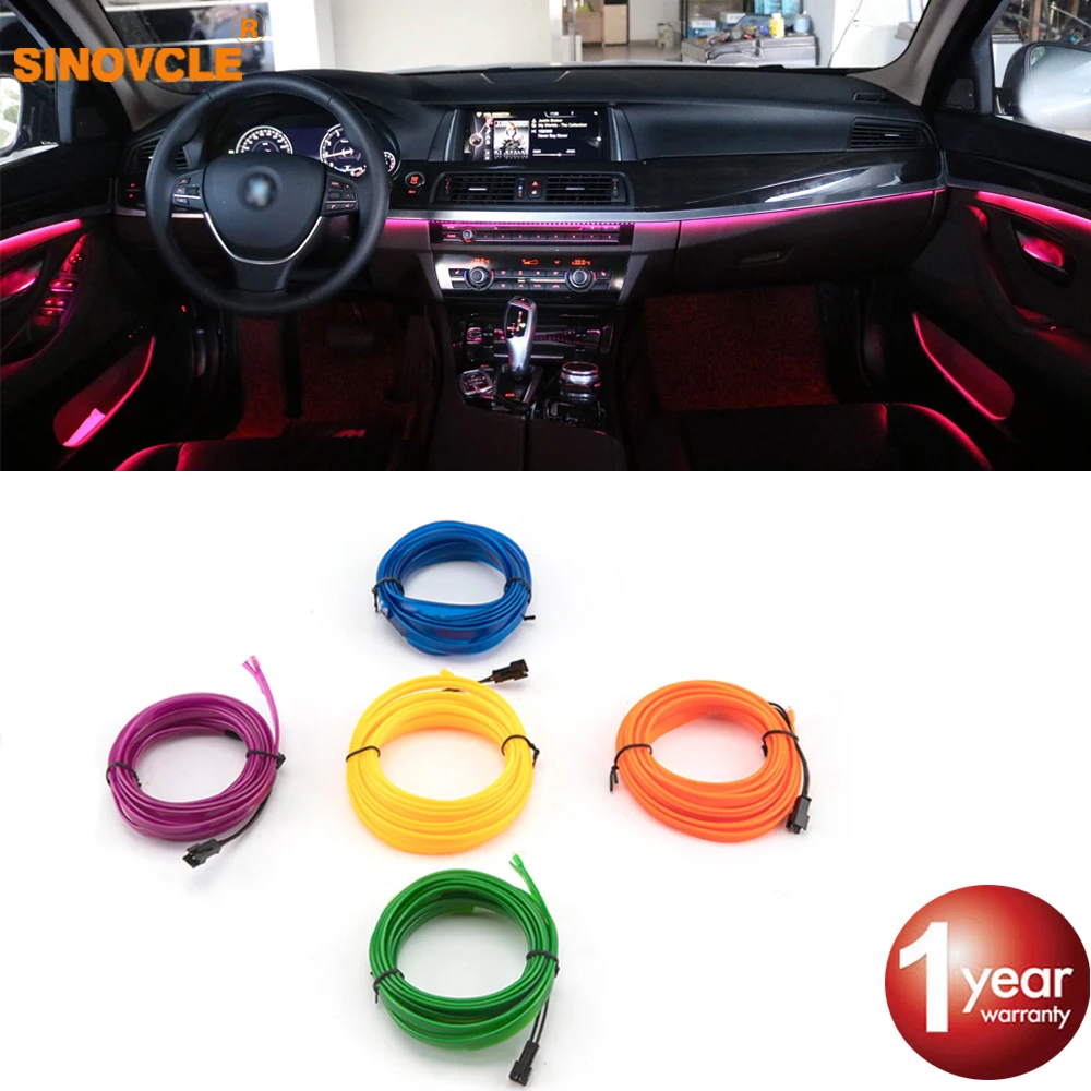 SINOVCLE Car Atmosphere Lamp Interior Decoration Light Strip Led 12V 3M Flexible EL Wire 8 Colors Ambient Light
SINOVCLE Car Atmosphere Lamp Interior Decoration Light Strip Led 12V 3M Flexible EL Wire 8 Colors Ambient Light