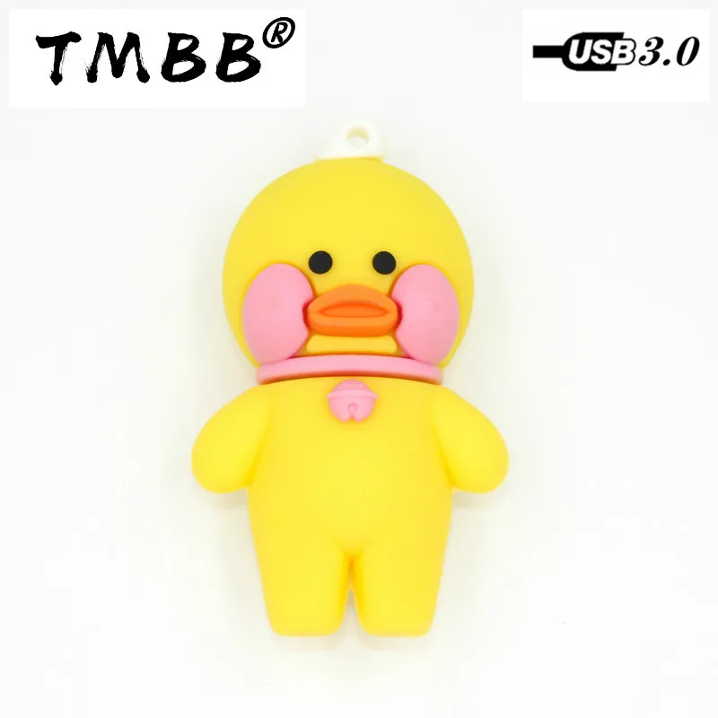 

New Fast 3.0 Cartoon Shy duck USB Flash Drives 64GB Mini Pendrive 8GB/16GB/32G/128G/256G Memory Stick Pen Drive Flash disk Gifts