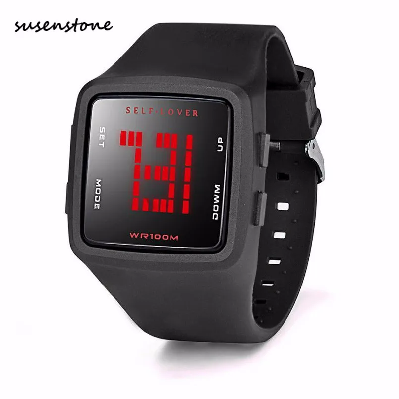 Susenstone Men Waterproof Watch Luxury Fashion LED Digital Sports Watch Male Silicone Square Wristwatch Clock Relojes Hombre Y25
Susenstone Men Waterproof Watch Luxury Fashion LED Digital Sports Watch Male Silicone Square Wristwatch Clock Relojes Hombre Y25