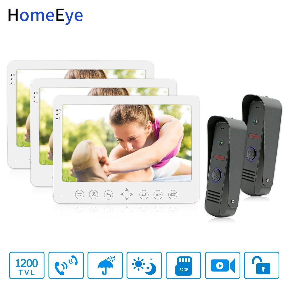 1200TVL 7'' Video Door Phone Video Intercom System Doorbell Motion Detection Video Record Unlock Electronic Lock Home Protection
1200TVL 7'' Video Door Phone Video Intercom System Doorbell Motion Detection Video Record Unlock Electronic Lock Home Protection