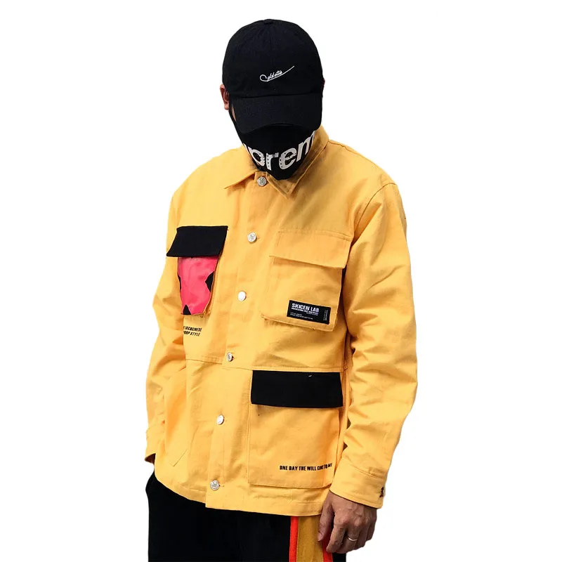Autumn and winter Japan Style Tide Brand Men's Clothing Jacket hip hop Loose Coat yellow Clothes Casual jacket
Autumn and winter Japan Style Tide Brand Men's Clothing Jacket hip hop Loose Coat yellow Clothes Casual jacket
