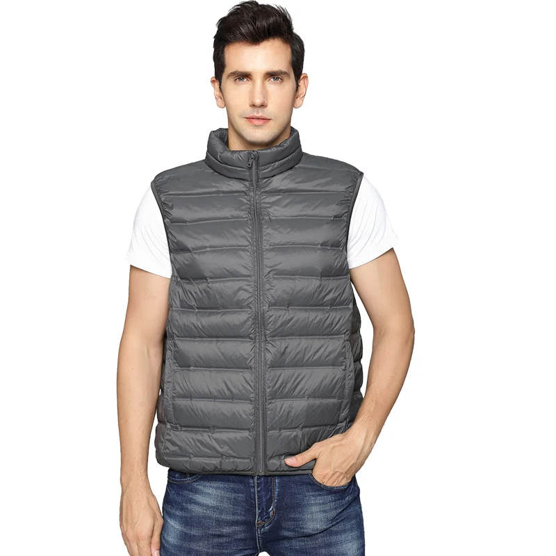 NEW Designed Man Duck Down Vest Ultra Light Jackets Seamless Vest Men Sleeveless Outerwear Autumn Winter Waterproof Coat
NEW Designed Man Duck Down Vest Ultra Light Jackets Seamless Vest Men Sleeveless Outerwear Autumn Winter Waterproof Coat