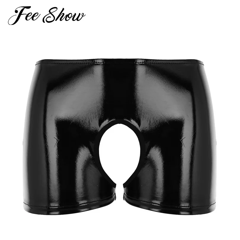 Black Womens Lingerie Shiny Stretchy Crotchless Boxer Boyshort Underwear Panties Wet Look Patent Leather Boxer Shorts Underwear
Black Womens Lingerie Shiny Stretchy Crotchless Boxer Boyshort Underwear Panties Wet Look Patent Leather Boxer Shorts Underwear