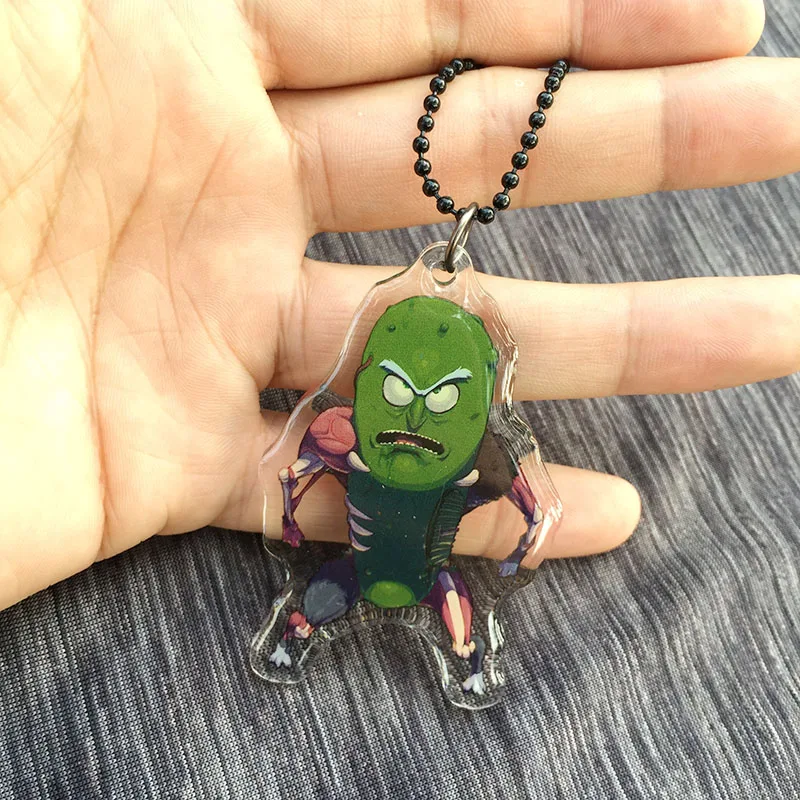 Anime Rick and Morty Pickle Rick thicken acrylic PVC necklace keychain cosplay accessories Gift
Anime Rick and Morty Pickle Rick thicken acrylic PVC necklace keychain cosplay accessories Gift