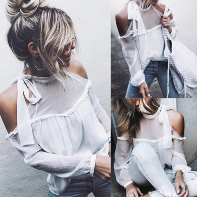 Fashion Women Ladies Casual Long Sleeve Blouse Summer Sexy Off Shoulder Shirts Women's Tops
Fashion Women Ladies Casual Long Sleeve Blouse Summer Sexy Off Shoulder Shirts Women's Tops