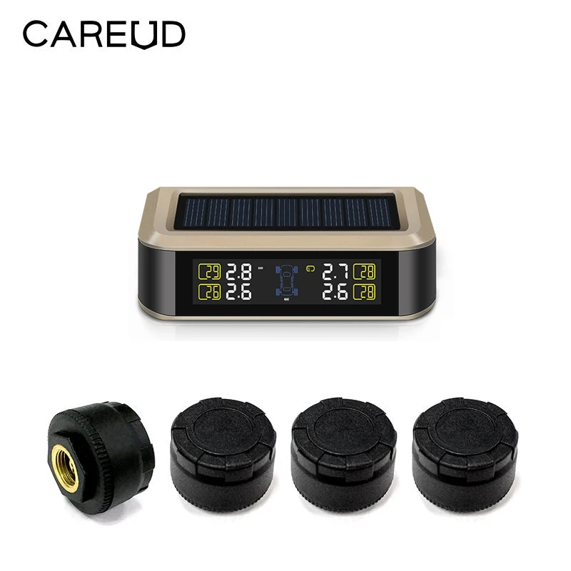 T601X-TL Solar Energy TPMS Tire Pressure Monitoring System Car Alarm logicar With 4 External Sensors Tire Pressure Indicator Cap
T601X-TL Solar Energy TPMS Tire Pressure Monitoring System Car Alarm logicar With 4 External Sensors Tire Pressure Indicator Cap