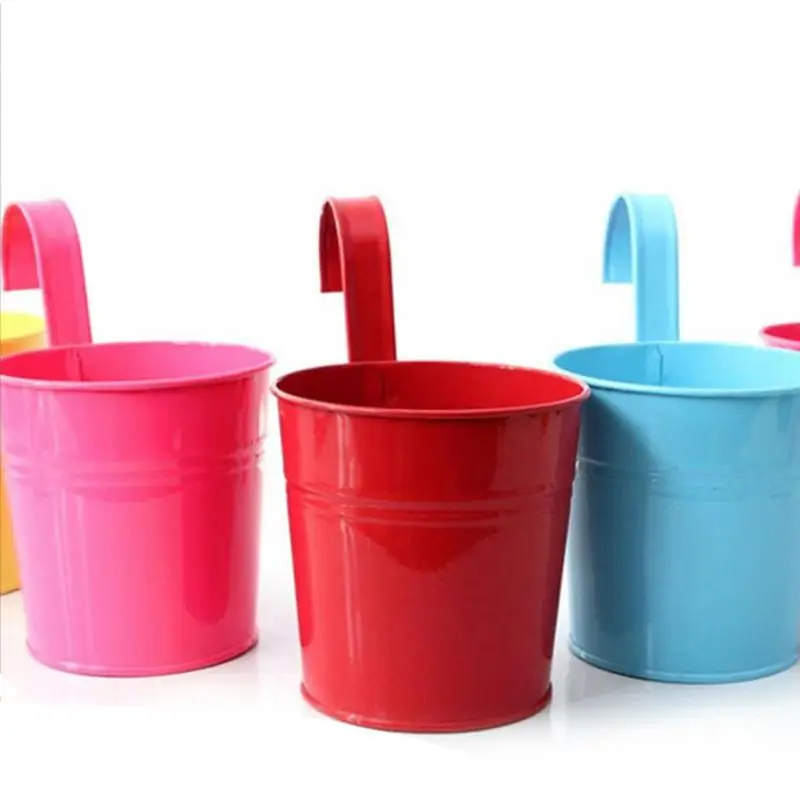 Colorful Hook Wall Pots Plant Pots Hanging Flower Pot Pail Iron Flower Holder Balcony Garden Planter Home Decoration
Colorful Hook Wall Pots Plant Pots Hanging Flower Pot Pail Iron Flower Holder Balcony Garden Planter Home Decoration