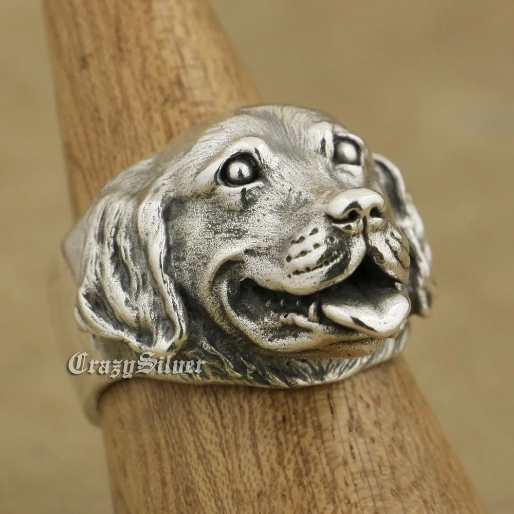 LINSION 925 Sterling Silver Golden Retriever Cute Dog Charms Ring TA32 US Size 7~15
LINSION 925 Sterling Silver Golden Retriever Cute Dog Charms Ring TA32 US Size 7~15