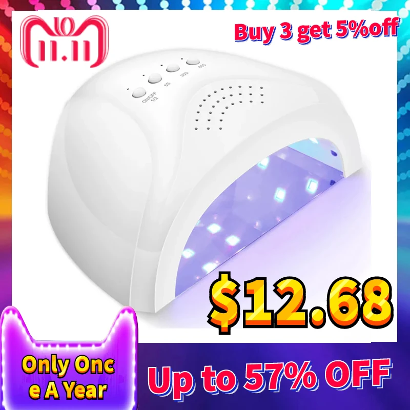 48W SUN Nail Dryer UV Lamp For Curing UV Gel Nail Polish With Sensor Smart Timer Lamp for Nails
48W SUN Nail Dryer UV Lamp For Curing UV Gel Nail Polish With Sensor Smart Timer Lamp for Nails
