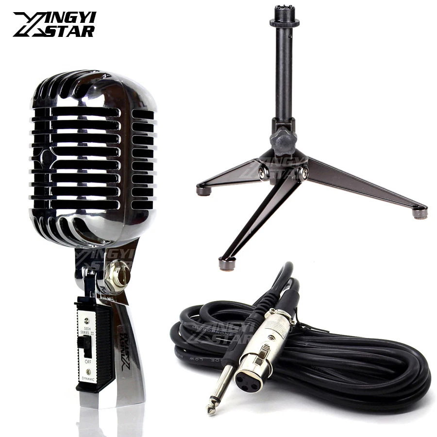 55SH Series II Professional Switch Old Style 6.5mm Jack Wired Dynamic Microphone Vintage Retro Mic Stand For Mixer Audio Console
55SH Series II Professional Switch Old Style 6.5mm Jack Wired Dynamic Microphone Vintage Retro Mic Stand For Mixer Audio Console