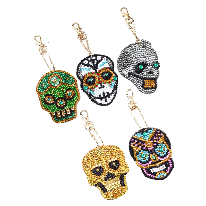5Pcs DIY Full Special Shaped Diamond Painting Skull Keyring Keychains Unique Shining Full Drill Rhinestones Craft Gifts
5Pcs DIY Full Special Shaped Diamond Painting Skull Keyring Keychains Unique Shining Full Drill Rhinestones Craft Gifts