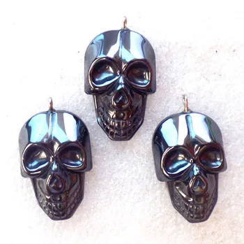 (3 pieces/lot) Wholesale Natural Carved Hematite Skull Pendant Bead 38x21x8mm Free Shipping Fashion Jewelry Z4848
(3 pieces/lot) Wholesale Natural Carved Hematite Skull Pendant Bead 38x21x8mm Free Shipping Fashion Jewelry Z4848