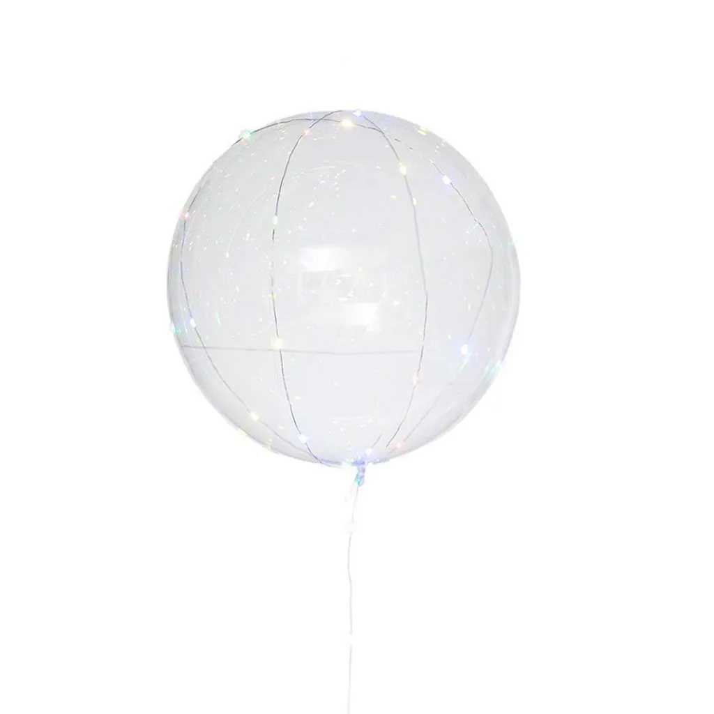 Ball - Reusable Luminous Led Balloon Transparent Round Bubble Decoration Party Wedding Party balloon