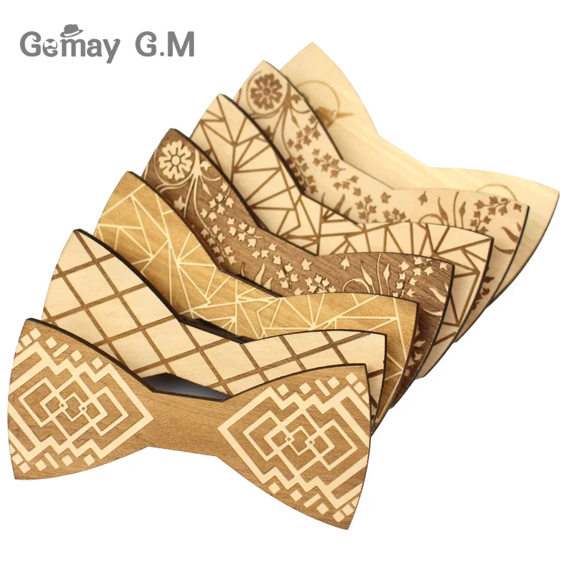 

Fashion Wood Bowties For Men Mens Plaid Bow Ties Gravatas Corbatas Business Butterfly Cravat Tie For Party Wedding Wood Ties