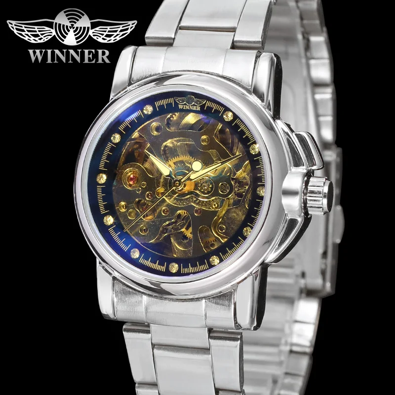 Winner Women's Watch Stainless Steel Band Automatic Analog Transparent Crystal Vogue Brand Wristwatch Color Black WRL8011M4S1
Winner Women's Watch Stainless Steel Band Automatic Analog Transparent Crystal Vogue Brand Wristwatch Color Black WRL8011M4S1