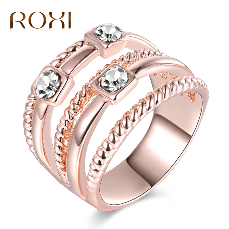 ROXI Brand Anillos New Wide Rose Gold Color Multilayer Hollow Rings for Women Trendy Rhinestone Ring Jewelry Female Finger Ring
ROXI Brand Anillos New Wide Rose Gold Color Multilayer Hollow Rings for Women Trendy Rhinestone Ring Jewelry Female Finger Ring