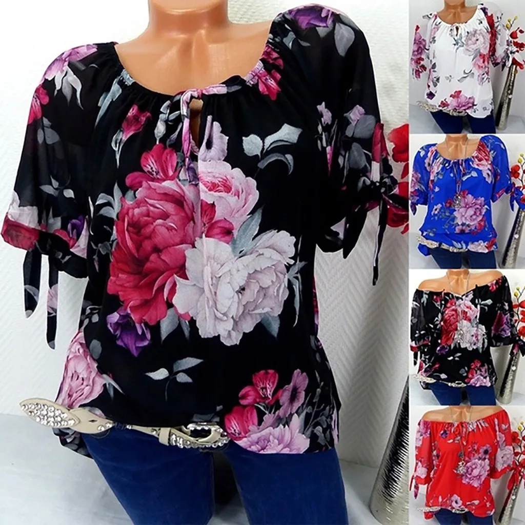 Female Blouse short sleeved 2019Top Women Plus Size Short Sleeve Print Off Shoulder Blouse Pullover Tops Shirt
Female Blouse short sleeved 2019Top Women Plus Size Short Sleeve Print Off Shoulder Blouse Pullover Tops Shirt