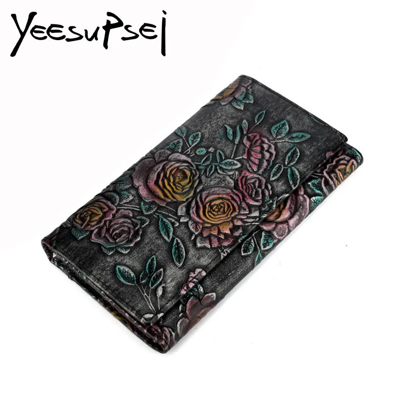 YeeSupSei Vintage Rose Embossed Genuine Leather Women Mini Handy Envelope Crossbody Bag WristletHand Bag Long Wallet Clutch Bag
YeeSupSei Vintage Rose Embossed Genuine Leather Women Mini Handy Envelope Crossbody Bag WristletHand Bag Long Wallet Clutch Bag