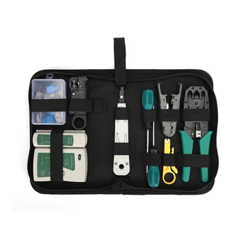 14 pcs Networking Installer Tool Multi-function LAN Network Tool Kit Network Installation Cable Tester Crimper Stripper Tool Bag
14 pcs Networking Installer Tool Multi-function LAN Network Tool Kit Network Installation Cable Tester Crimper Stripper Tool Bag