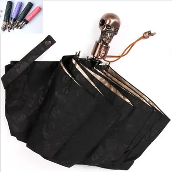 Metal Skull Head Umbrella Female Male Rain Windproof Umbrella Fully-Automatic Portable Folding Umbrellas Umbrella Rain Women Men
Metal Skull Head Umbrella Female Male Rain Windproof Umbrella Fully-Automatic Portable Folding Umbrellas Umbrella Rain Women Men