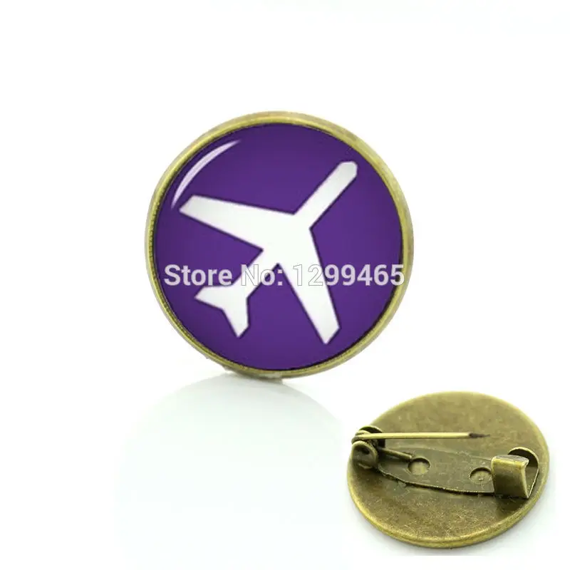 

Vintage aircraft silhouette brooches plane spacecraft battleship pins sun and moon art picture badge men women jewelry gift T769