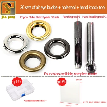 20 Sets Metal Eyelets Grommets And Punch Die Tool Set For Leather Craft Shoelace Clothing Grommet Banner Gold 8MM 10MM 12MM
20 Sets Metal Eyelets Grommets And Punch Die Tool Set For Leather Craft Shoelace Clothing Grommet Banner Gold 8MM 10MM 12MM