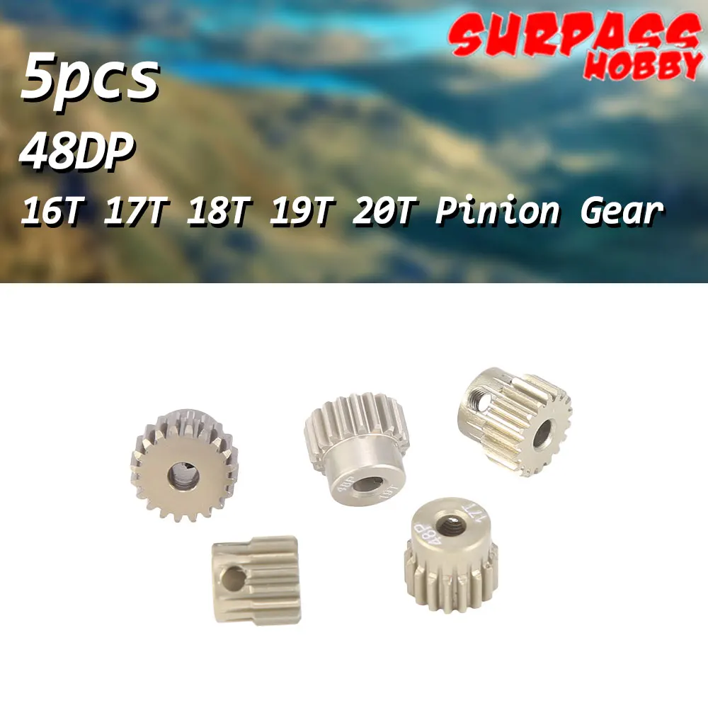 SURPASS HOBBY 48DP 3.175MM 16T 17T 18T 19T 20T Pinion Gear Set for 1/10 RC Off-road Buggy Monster Truck 3.175mm Shaft Motor car
SURPASS HOBBY 48DP 3.175MM 16T 17T 18T 19T 20T Pinion Gear Set for 1/10 RC Off-road Buggy Monster Truck 3.175mm Shaft Motor car