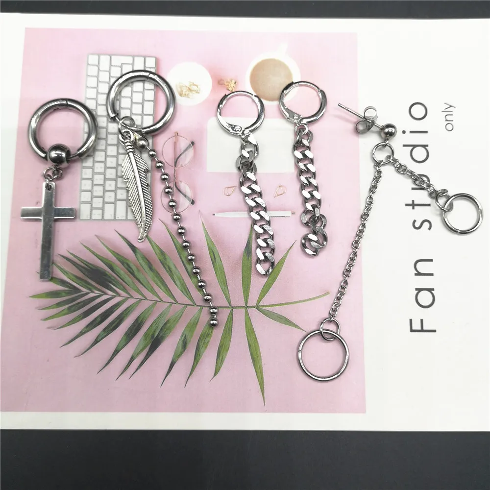 KPOP DNA Korean Punk 5 pcs/set Bangtan V Kim Tae Hyung Titanium Stainless steel Tassel Earrings For Men and Women
KPOP DNA Korean Punk 5 pcs/set Bangtan V Kim Tae Hyung Titanium Stainless steel Tassel Earrings For Men and Women