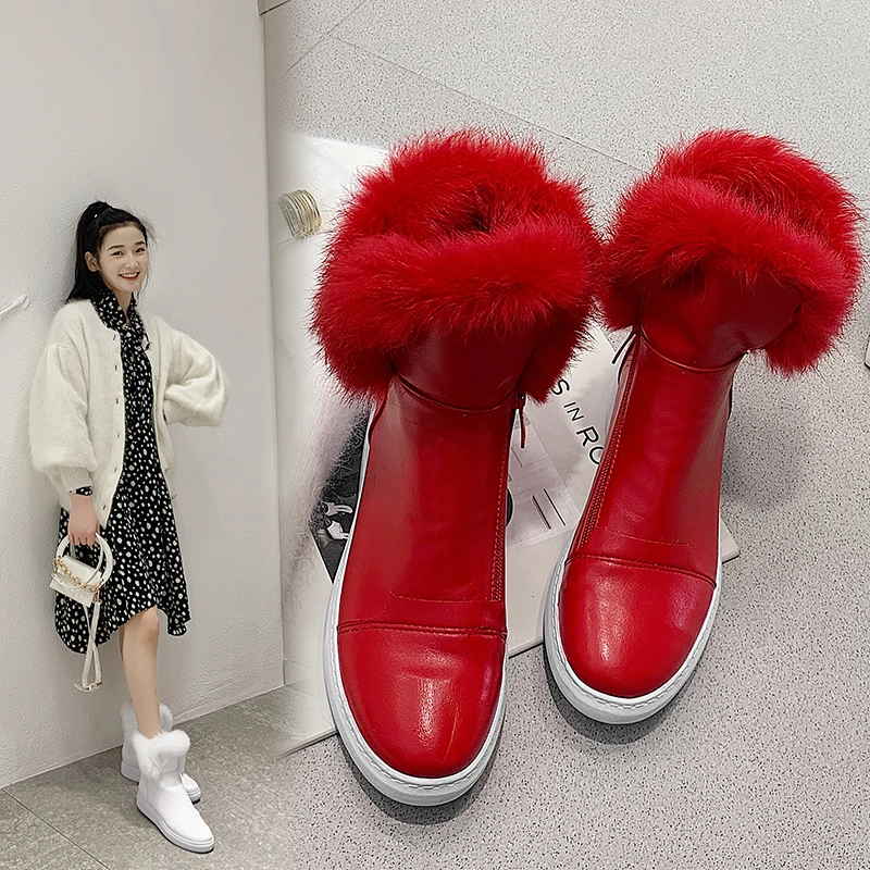 INS hot women ankle boots 22-26.5 cm Pu+ Faux rabbit fur thick snow boots ankle boots for women winter boots women warm shoes
INS hot women ankle boots 22-26.5 cm Pu+ Faux rabbit fur thick snow boots ankle boots for women winter boots women warm shoes