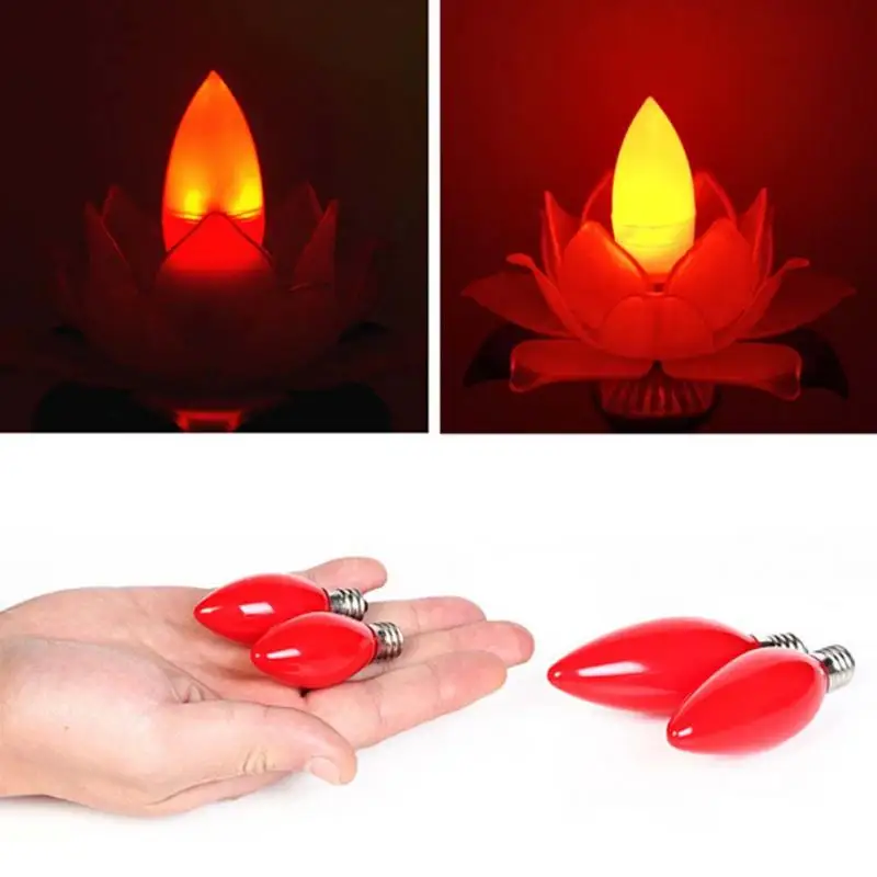 E12/E14 Candle Shape Bulb LED Energy Saving Light Bulb for Buddha Red Lotus God Lamp Light Buddhist for Chinese Wedding Supplies
E12/E14 Candle Shape Bulb LED Energy Saving Light Bulb for Buddha Red Lotus God Lamp Light Buddhist for Chinese Wedding Supplies