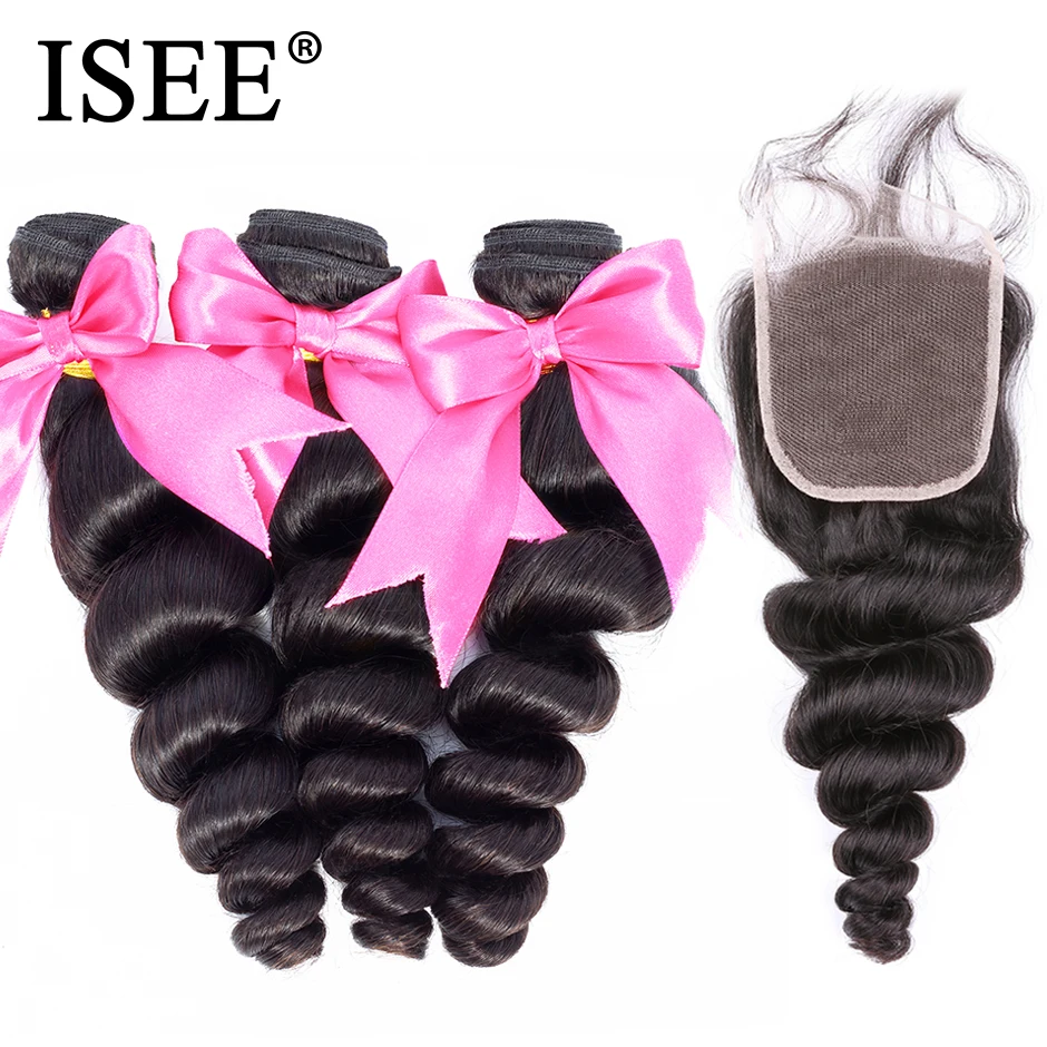 Peruvian Loose Wave Bundles With Closure ISEE HAIR Extension 3/4 Bundles With Closure 100% Remy Human Hair Bundles With Closure
Peruvian Loose Wave Bundles With Closure ISEE HAIR Extension 3/4 Bundles With Closure 100% Remy Human Hair Bundles With Closure