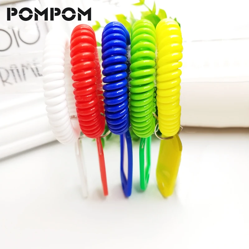 POMPOM Stretchy Coil Wrist Key Chain For ID Tags Keyrings with Name Cards Keychain Tag Plastic For Keys Ruber keyring Jewelry
POMPOM Stretchy Coil Wrist Key Chain For ID Tags Keyrings with Name Cards Keychain Tag Plastic For Keys Ruber keyring Jewelry