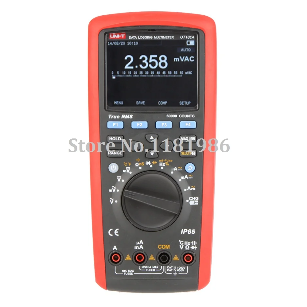UNI-T UT181A True RMS Datalogging Digital Multimeters DMM Capacitance Temperature Meter w/Re-Chargeable Li-Battery EU Plug
UNI-T UT181A True RMS Datalogging Digital Multimeters DMM Capacitance Temperature Meter w/Re-Chargeable Li-Battery EU Plug