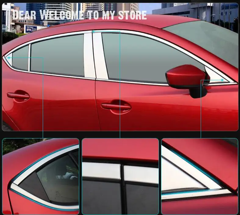 Stainless Steel Car Styling Full Window Trim Decoration Strips For Mazda 3 Axela 2013 2014 2015 Accessories Car styling
Stainless Steel Car Styling Full Window Trim Decoration Strips For Mazda 3 Axela 2013 2014 2015 Accessories Car styling