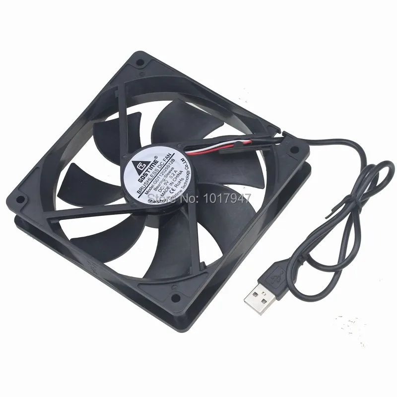 1 шт. Gdstime DC 5 в USB 1500 об/мин 120 А мм x 25 вентилятор ПК чехол для компьютера охлаждающий
