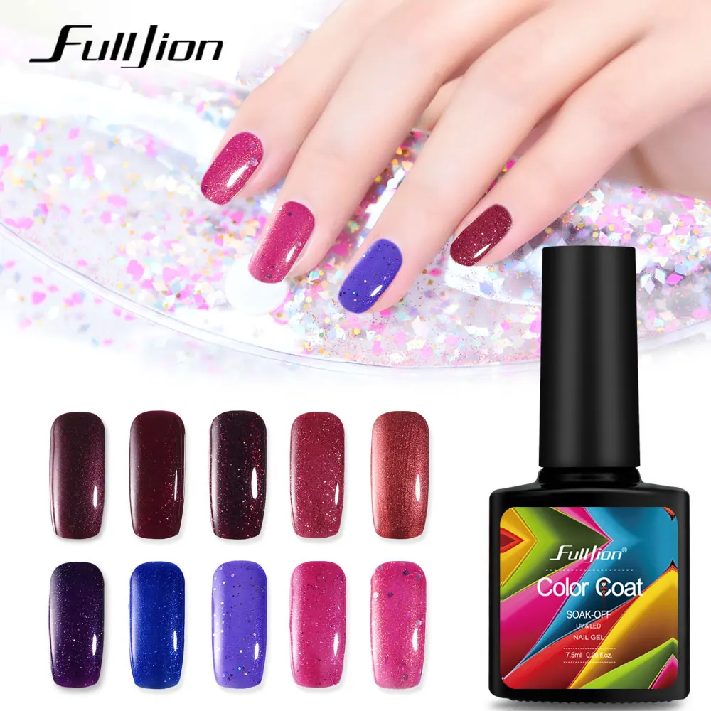 Fulljion Sequins UV Gel Nail Polish Glitter Hybrid Gel Varnishes 7.5ml Soak off LED UV Shiny Nails Art Primer Bling Gel Lacquer
Fulljion Sequins UV Gel Nail Polish Glitter Hybrid Gel Varnishes 7.5ml Soak off LED UV Shiny Nails Art Primer Bling Gel Lacquer