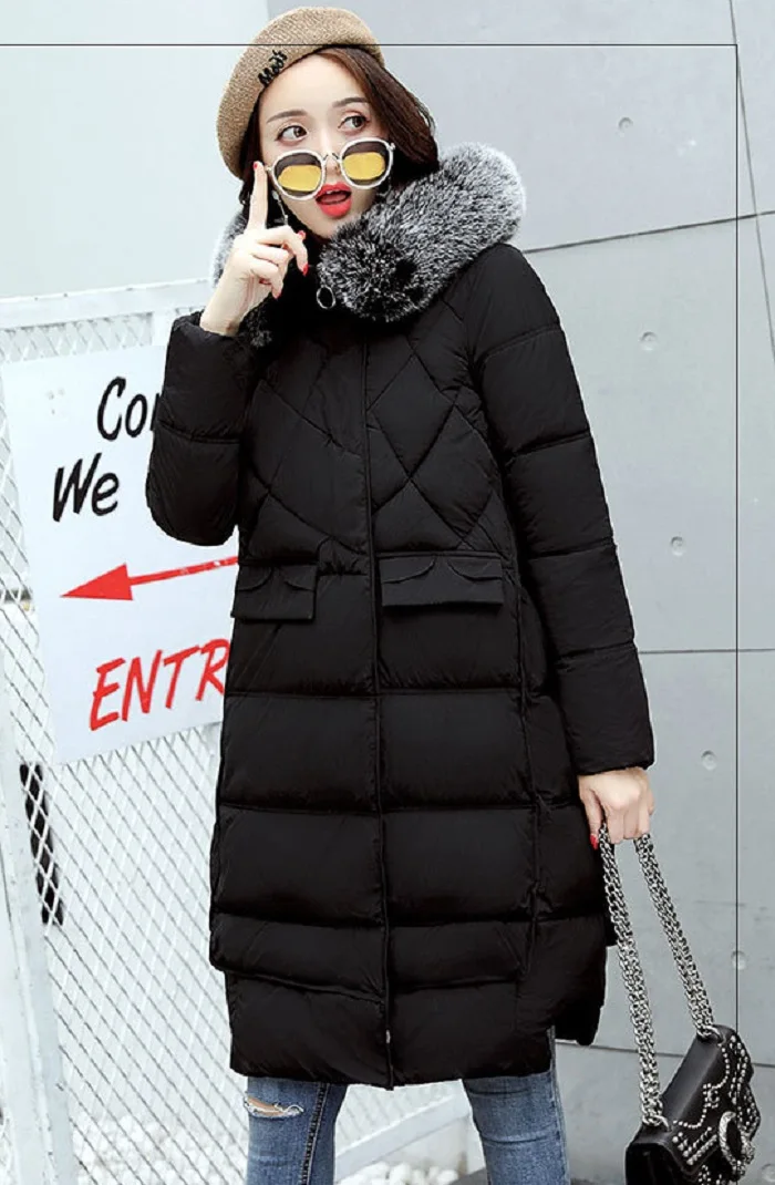 New Parkas real fur 2017 winter jacket women long down jacket Female Women Winter Coat fur collar+10 (1)
