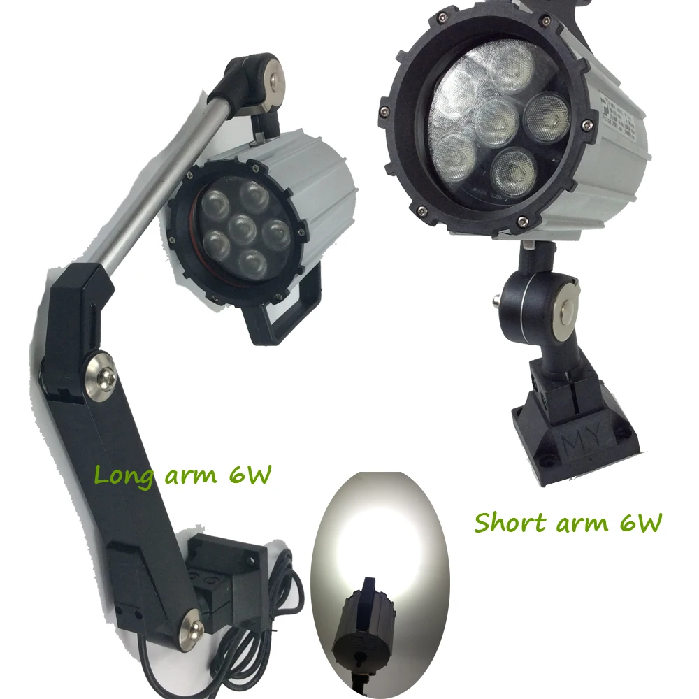New 220-240V 120V DC24V 6W CNC Machine Work Light Short Arm Long Foldable IP65 Waterproof | Освещение