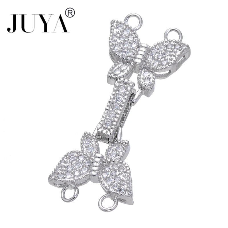 New Micro Pave CZ Stone Zircon Butterfly Clasps For 2 Rows Multi-Strand Pearl Necklace Bracelet Diy Jewelry Making Accessories
New Micro Pave CZ Stone Zircon Butterfly Clasps For 2 Rows Multi-Strand Pearl Necklace Bracelet Diy Jewelry Making Accessories