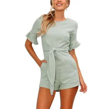New 2018 Women Playsuits Beach Casual Jumpsuit Rompers Sexy Short Sleeve O-Neck Overalls Sashes Bodysuit W1
New 2018 Women Playsuits Beach Casual Jumpsuit Rompers Sexy Short Sleeve O-Neck Overalls Sashes Bodysuit W1