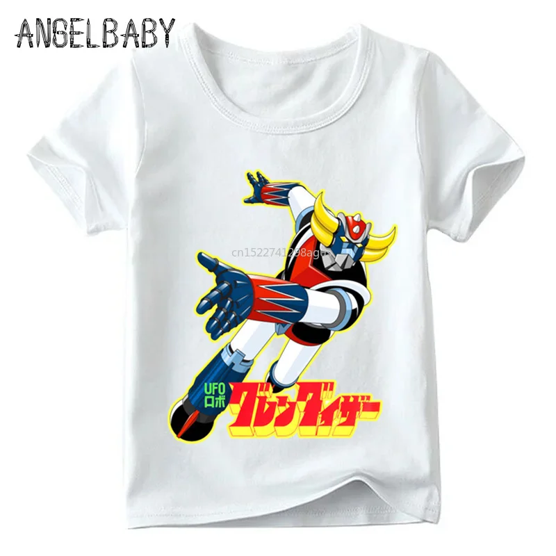 Футболка для маленьких мальчиков и девочек с японским комиксом Mazinger Z ретро