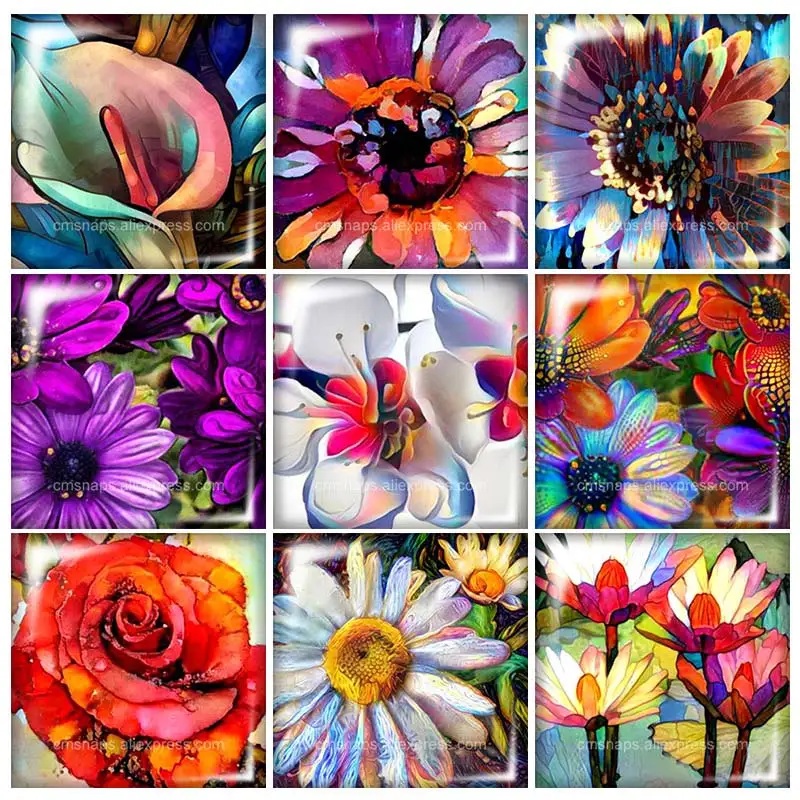 FB0316 Oil paintings Flowers daisy 10pcs mixed 12mm/20mm/25mm/30mm Square photo glass cabochon demo flat back Making findings
FB0316 Oil paintings Flowers daisy 10pcs mixed 12mm/20mm/25mm/30mm Square photo glass cabochon demo flat back Making findings