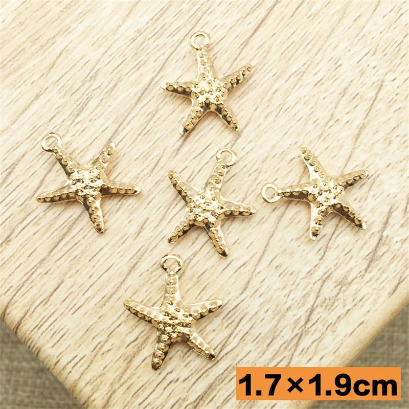 High quality 10pcs/lot Golden Starfish Charms Pendant Jewelry Charms Alloy Charm Metal Bracelet Charms DIY 17mm*19mm Nautical
High quality 10pcs/lot Golden Starfish Charms Pendant Jewelry Charms Alloy Charm Metal Bracelet Charms DIY 17mm*19mm Nautical