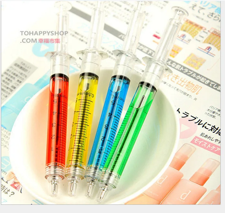 Novelty Needle Tube Writing Ball Point Syringe Flowing Liquid Black Ink Ballpoint Pen Cute Stationery Office Supplies 4pcs
Novelty Needle Tube Writing Ball Point Syringe Flowing Liquid Black Ink Ballpoint Pen Cute Stationery Office Supplies 4pcs