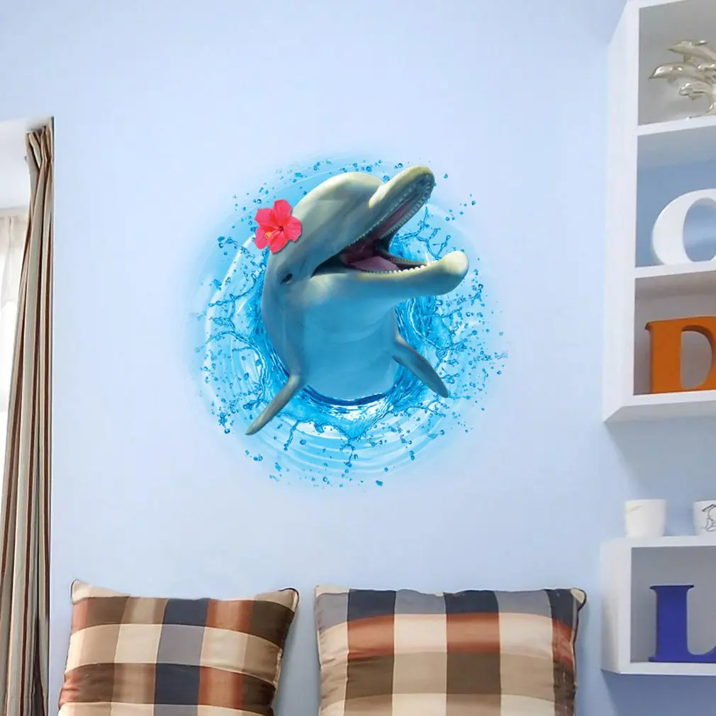 Eco-friendly Vinyl Dolphin 3d Wall Sticker Decal Decor Exquisite Wall Stickers For Toilet Home Decoration
Eco-friendly Vinyl Dolphin 3d Wall Sticker Decal Decor Exquisite Wall Stickers For Toilet Home Decoration