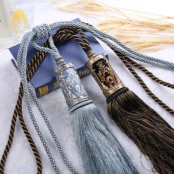 1 pair curtain tieback luxury Antique curtain hanging ball tied ball European long tassel rope buckle strap tie tape back N097
1 pair curtain tieback luxury Antique curtain hanging ball tied ball European long tassel rope buckle strap tie tape back N097