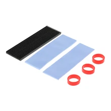 Heat Sink Dissipation Aluminum Cooling Fin for M.2 NGFF NVMe 2280 SSD Black Heat Sink Dissipation Aluminum Cooling Fin for M.2 NGFF NVMe 2280 SSD Black